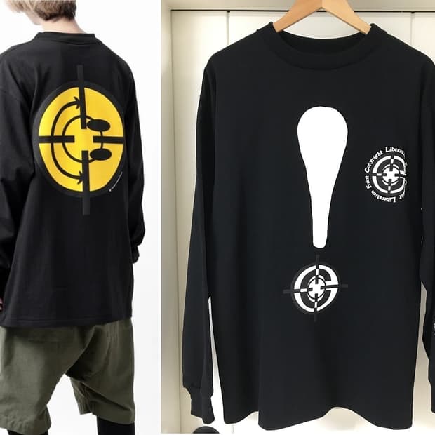 @새상품@ 레디메이드 스마일 타겟 긴팔 티셔츠 블랙