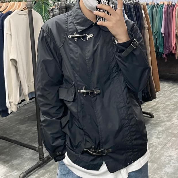 폴로 블랙 버클 파이어맨 자켓