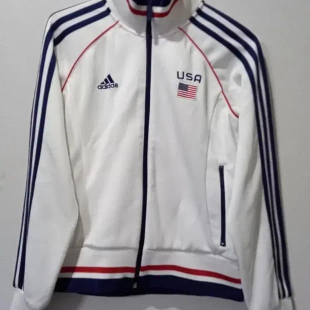 아디다스 여자 USA 미국 성조기 트랙탑 져지집업 85/XS