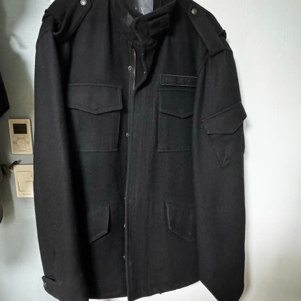 아르마니 익스체인지 울 하트 코트 L 105