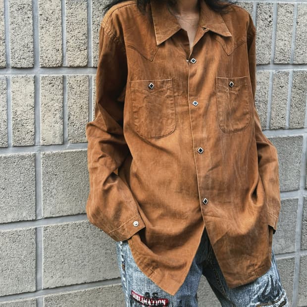 니들스 오버핏 웨스턴 셔츠