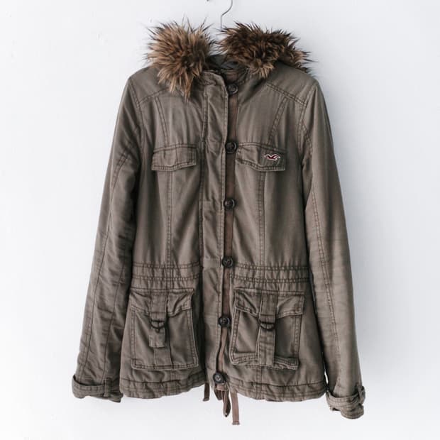 hollister) fur safari jacket