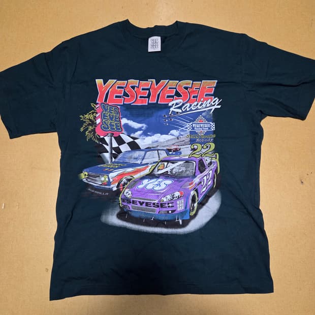 예스아이씨 레이싱 반팔 티셔츠 XL 다크 그린
