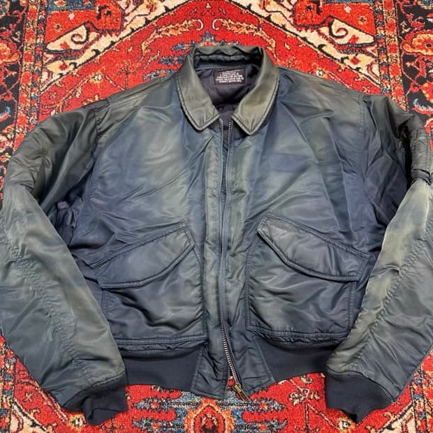 Schott 오리지널 미드나잇 블루 CWU-45P/R 플라이트 자켓