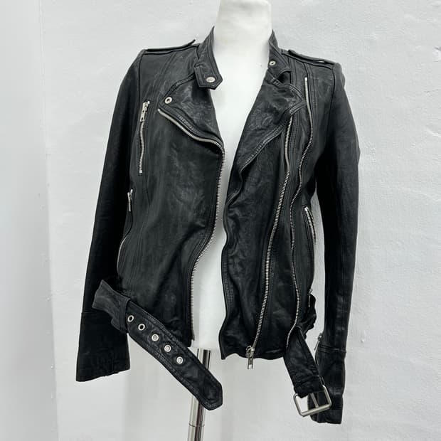 ITALY coating sheepskin leather double z