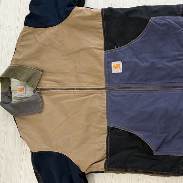 칼하트 리메이크 패치워크자켓