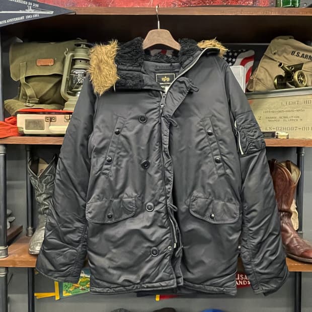 알파 인더스트리 N3B 퍼 후드 야상 자켓 밀리터리 오리지널