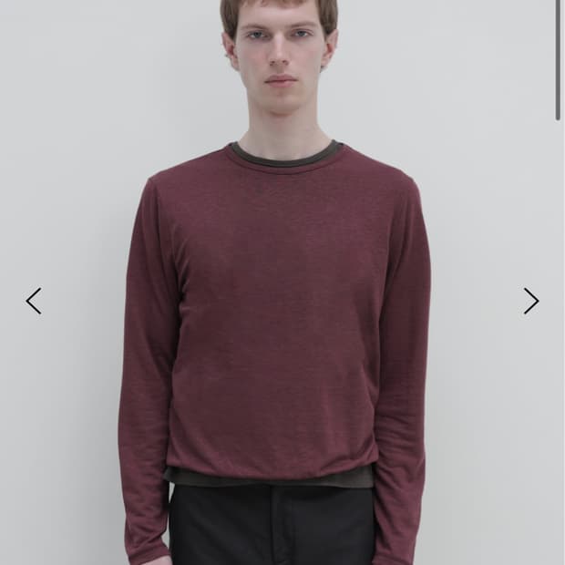 Fin linen top (Burgundy)