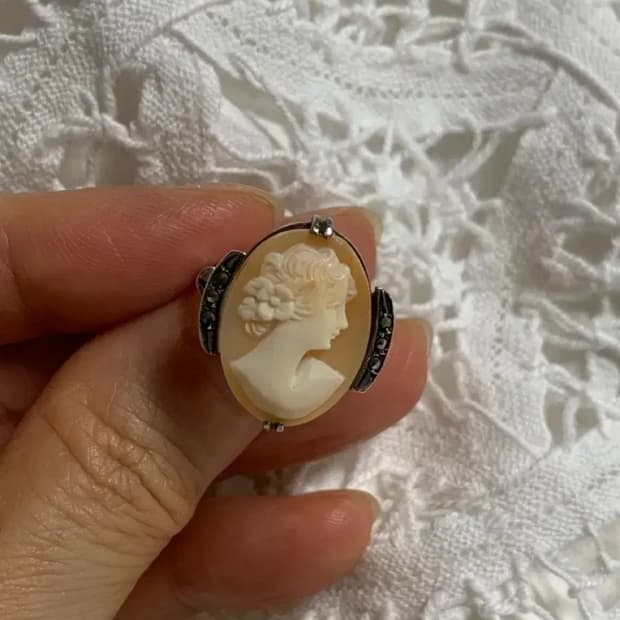 빈티지 리얼카메오 링 