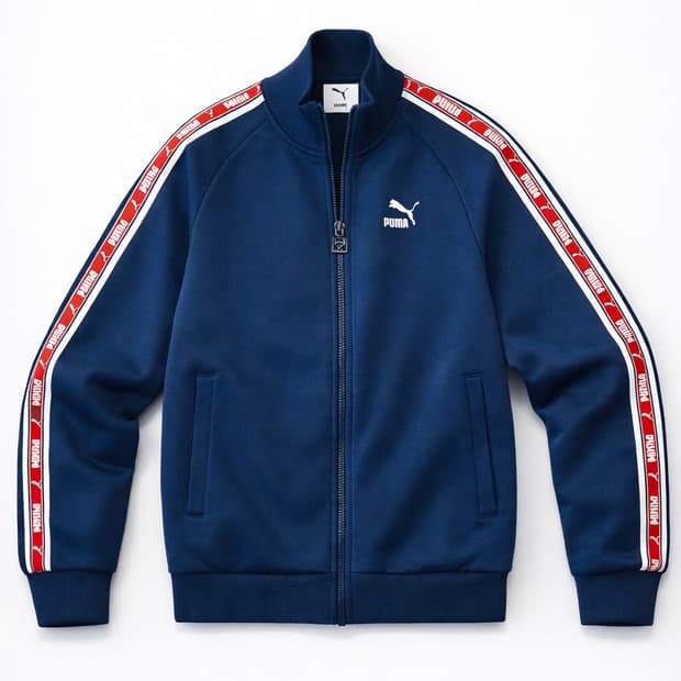 PUMA T7 트랙 자켓 네이비 레드 (ASIA M)