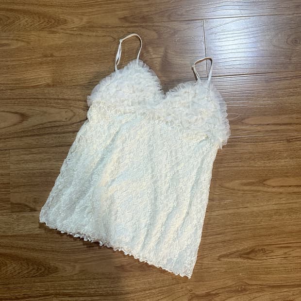 빈티지 화이트 레이스 슬리브리스 히메갸루 로걀 발레코어 달천깔 페어리