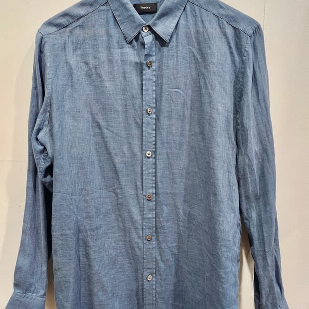 띠어리 셔츠 M 사이즈 블루