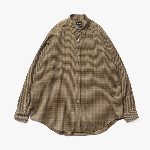 BEAMS - EASY FIT DOBBY CHECK SHIRT