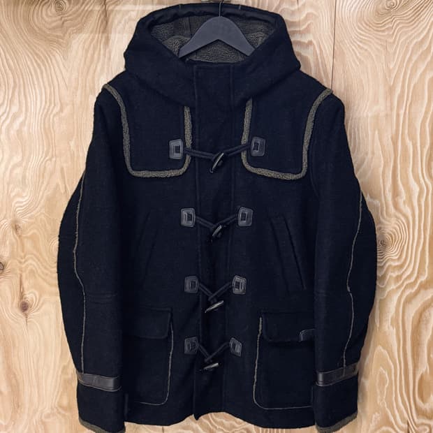 디젤 쉐르파 라인 울 후드 더플 코트