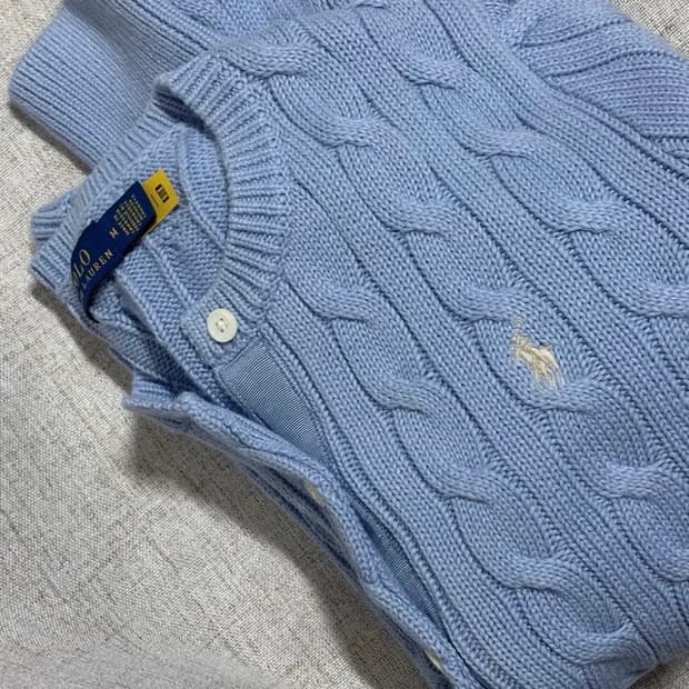 새상품 폴로케이블가디건 qr인증ㅇ