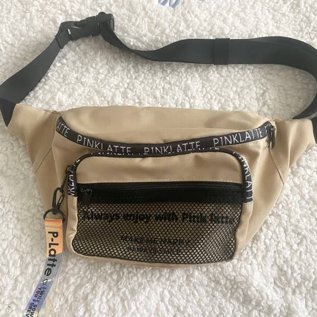 모리걸 빈티지 라떼갸루 핑크라떼 pinklatte 힙색 💛🖤✨