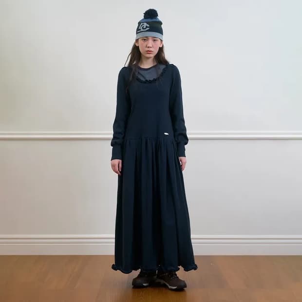 노컨텐츠 프릴 맥시 드레스