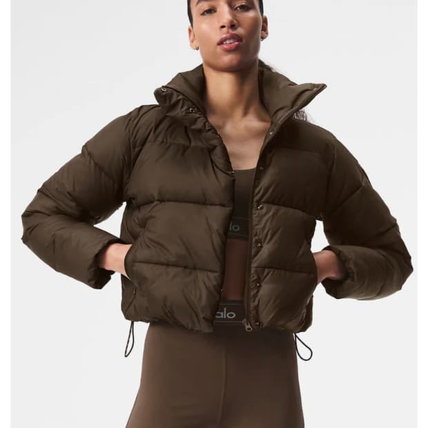 Alo 알로 패딩 Gold rush puffer - espresso