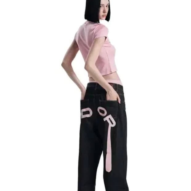 오도어 로고 드랍 데님 팬츠 1사이즈