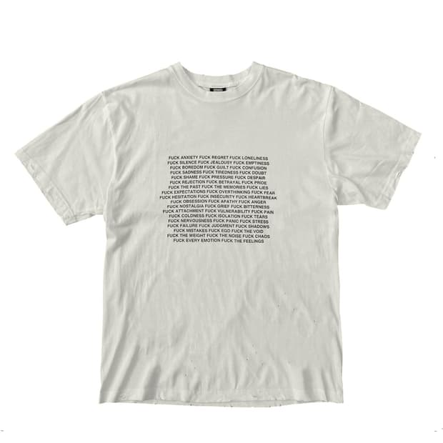 Vintage process fuck everything t-shirt