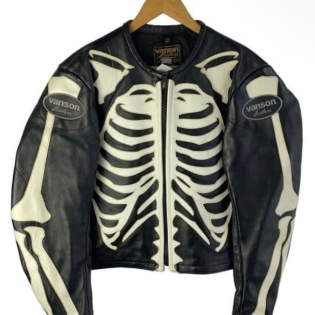 밴슨 레더 스켈레톤 자켓