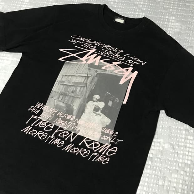 (무배) 올드 스투시 반팔 핑크