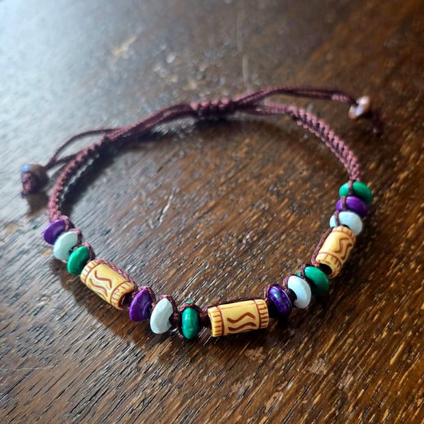 보헤미안 마크라메 비즈 매듭 팔찌