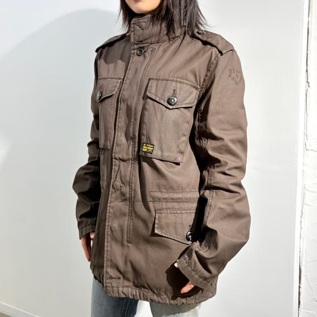 G-star raw 지스타로우 브라운 왁스 워크 자켓
