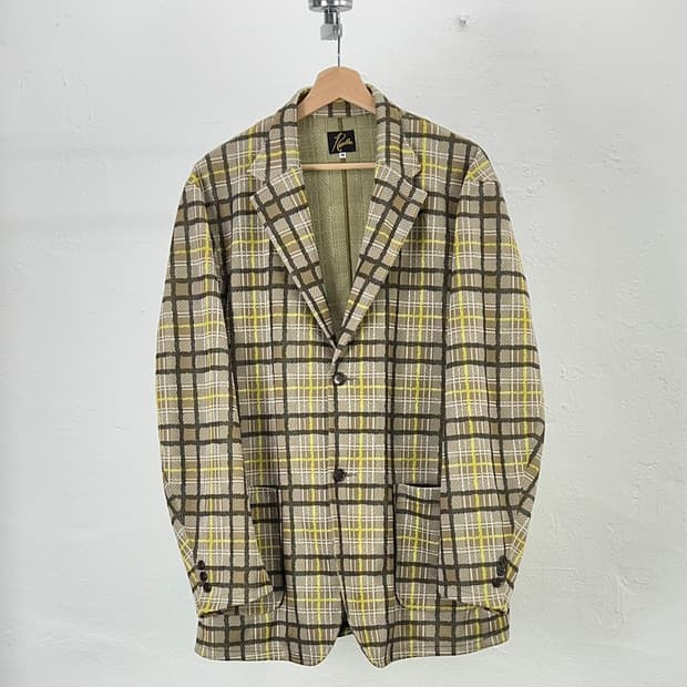 니들스 테일러드 마이크로 체크 2b 블레이저 자켓