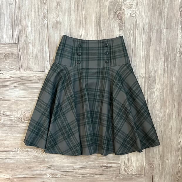 Yorkland 버튼업 체크 스커트