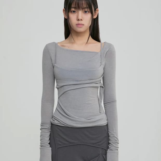 플레어업 Layered Bustier Long Sleeve