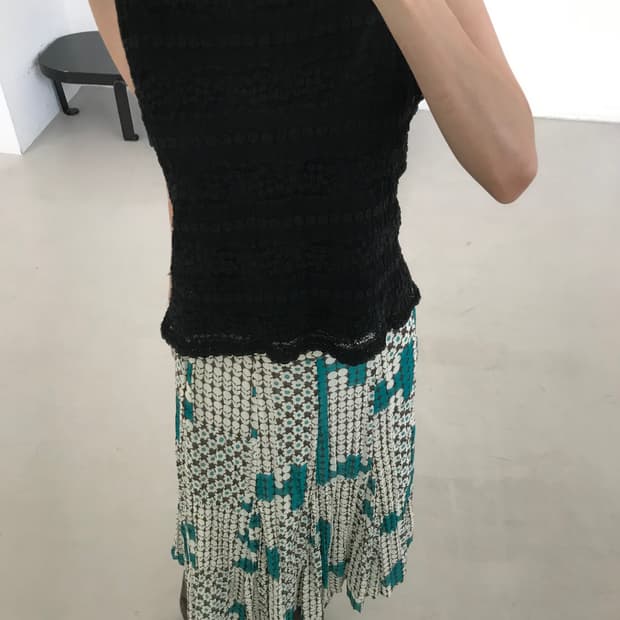 vintage black lace sleeveless