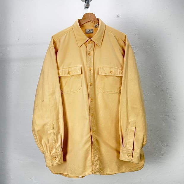 엘엘빈 옐로우 샤무아 헤비 코튼 워크 셔츠