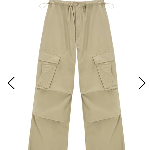에즈이프캘리 PARACHUTE CARGO PANTS BEIGE