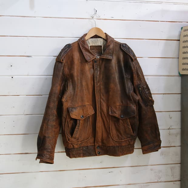 (착용컷) 양가죽 플라이트 자켓 (남성용 103)