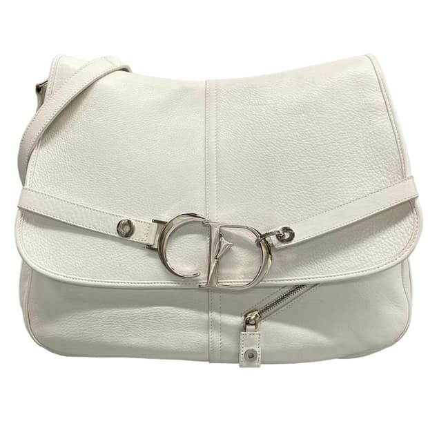 Christian Dior 화이트 가죽 숄더백 정품