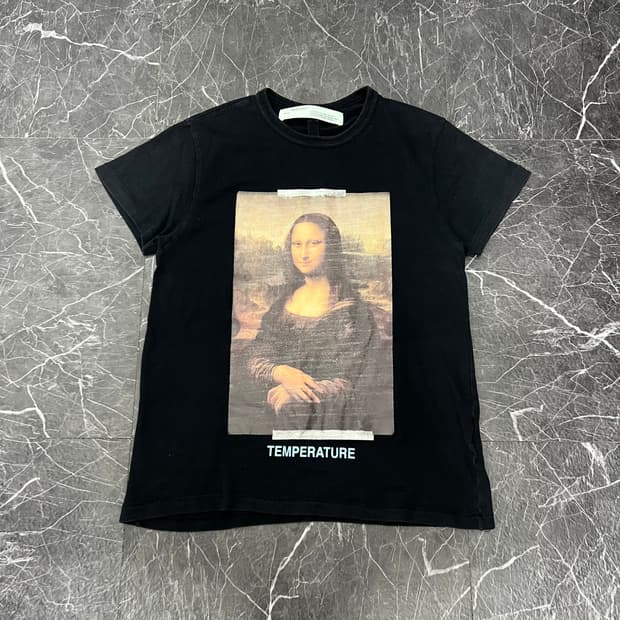 오프화이트 18ss 모나리자 애로우 반팔 블랙