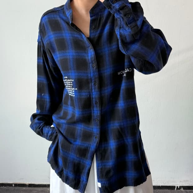 [L] 디스이즈네버댓 체크 남방