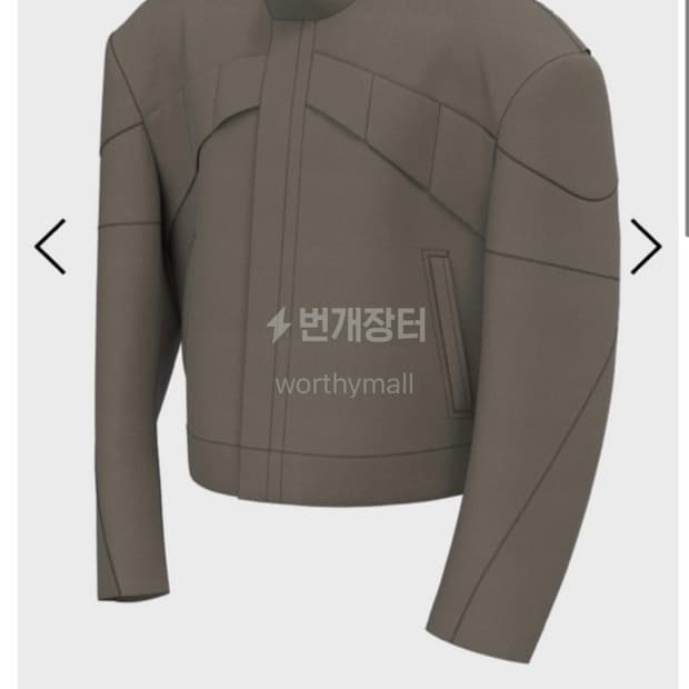 논노드 크롭 라이더자켓 베이지