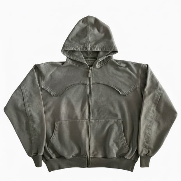 [XL] 벌스데이수트 웨스턴 후드 집업 세이지