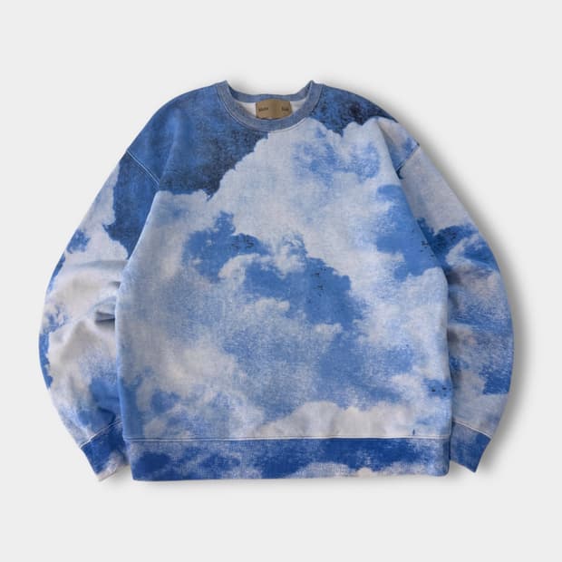 마뗑킴 루즈핏 클라우드 프린트 스웻 맨투맨