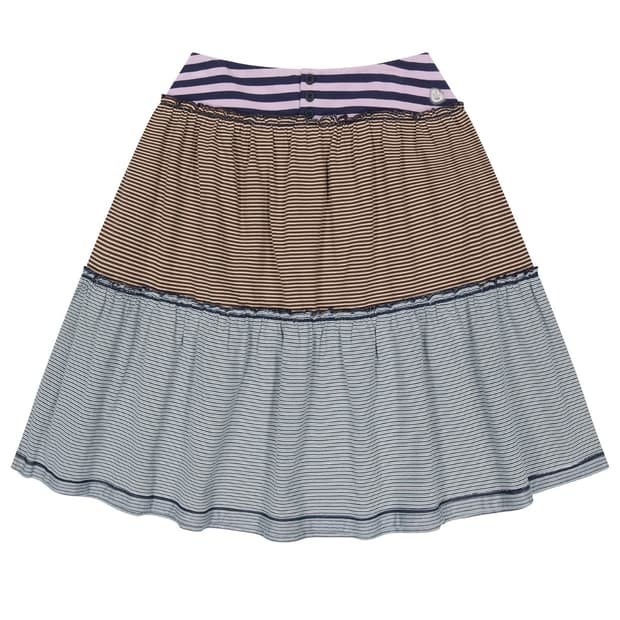 코이세이오 COLORED STRIPE MIDI SKIRT PURPLE