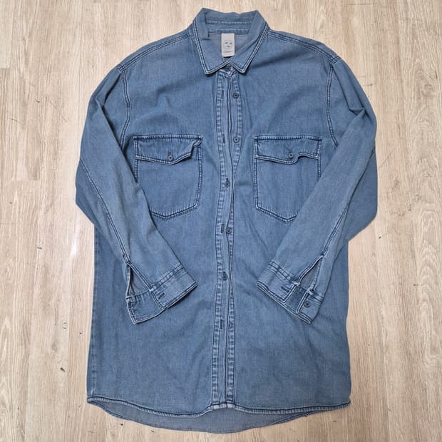 스튜디오 톰보이 여성 워싱 데님 셔츠