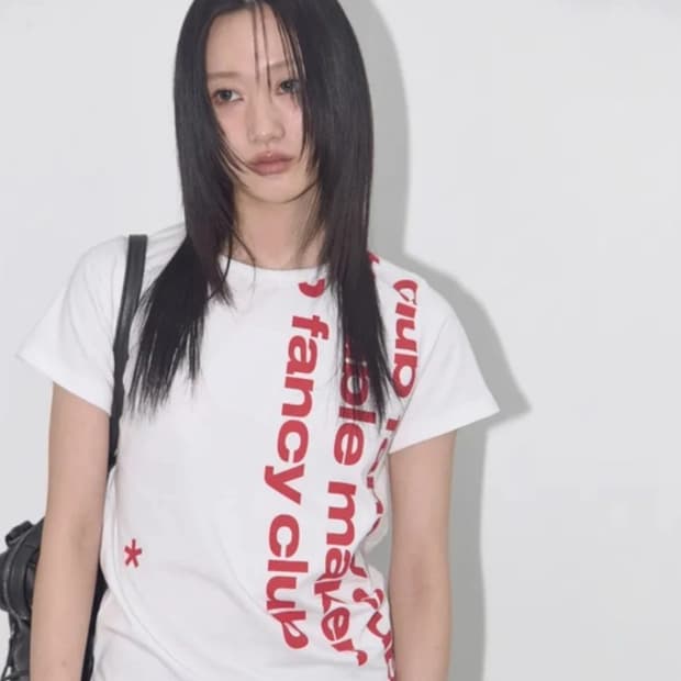 팬시클럽 베이워치 크롭티 화이트