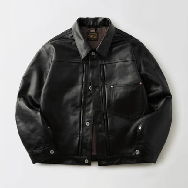 아웃스탠딩 레더 티코어 카우하이드 대전판 자켓 S 사이즈