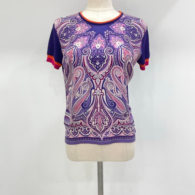 에트로 페이즐리 실크 혼방 니트