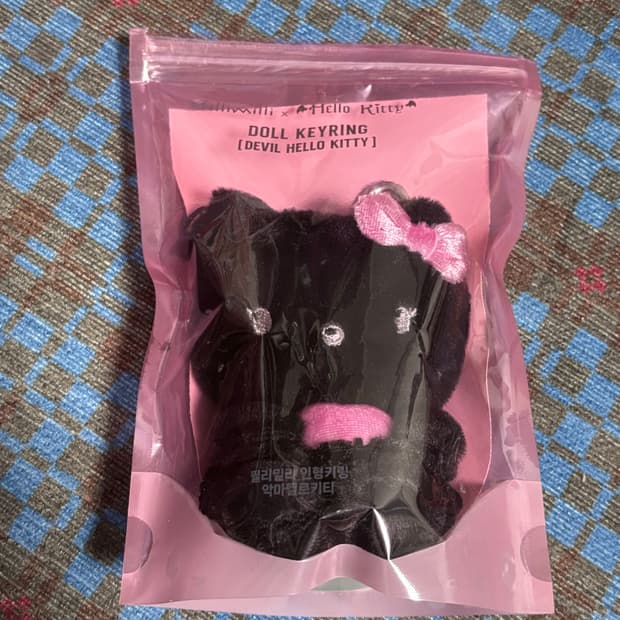 산리오x필리밀리 악마 헬로키티 키링