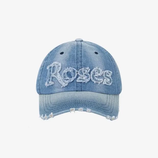 [조이 착용] 2000아카이브스 Roses Denim 볼캡