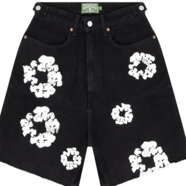 데님티어스 흑청 데님 버뮤다팬츠