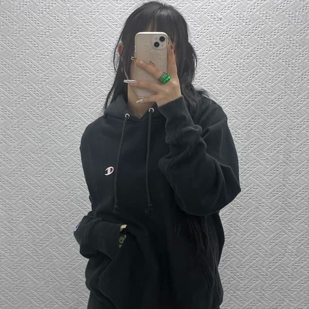 챔피온 빈티지 리버스위브 캐주얼 약기모 후드티 M C08094